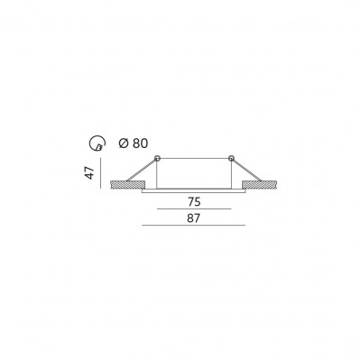 Spot Sena Silver encastrable blanc et argenté 50Wmax 12V ou 220-240V  IP20