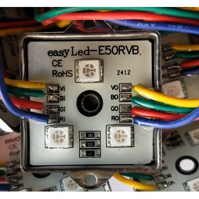 Chaîne de 40 modules easyLed E50 RVB 36lm 0.72W par module 12V IP65