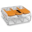 Boite 50 WAGO 221-413 de 3 entrées file souple ou rigide 0.14-0.2- 4mm²