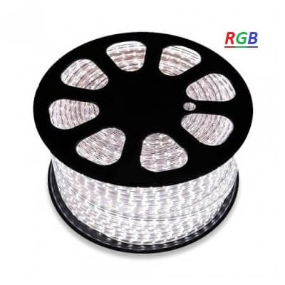 Bobine LED RGB 50m 230V étanche IP65 60LED par mètre avec télècommande