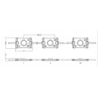 Chaine de 20modules MW-MLD-3030-1W-LENS170 2W par module 6000k-8000k 12v