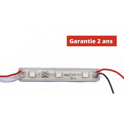E50RVB Chaine de 40 modules Led RVB 0.72W/Modules 3points étanche IP65 12v