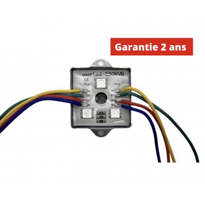 Chaîne de 40 modules easyLed E50 RVB 36lm 0.72W par module 12V IP65