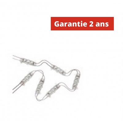Module led 3 points IP67 12v secable adhesif etanche 0.48w