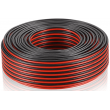 Câble d'enceinte, audio Haut parleur HI-FI 2x0.m75m² 150m rouge/noir
