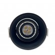 Spot LED DEEP encastré rond orientable noir 9W 420lumens Blanc chaud 3000K MEANWELL 12V