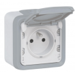 Prise étanche Legrand Plexo 2P+T avec kit de protection IP55 IK07 250V LE069731E