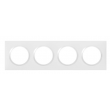 Plaque carrée blanc Dooxie 4 postes Legrand LE600804