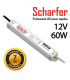 Alimentation LED Métallique SCHARFER 60W 12v 5A Etanche IP67 SCH-60-12