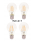 PACK DE 4 Ampoules LED SYLVANIA TOLEDO RETRO A60 7W substitut 60w 806LM 827 E27