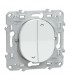 SCHNEIDER Ovalis - Interrupteur volet-roulant - verrouill méca haut/ bas avec plaque Blanc S260208