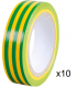 Ruban Adhésif isolan vert/jaune 15x10m